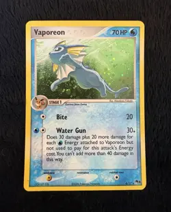 Pokemon TCG Vaporeon 006/017 POP Series 3 Holo Rare Stage 1 70 HP ENG - Image 1