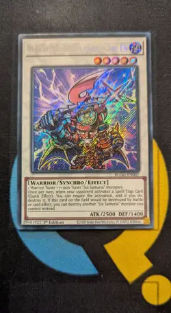 BLGG-EN007 Legendary Six Samurai - Shi En Chibi Art Secret Rare YuGiOh - Image 1