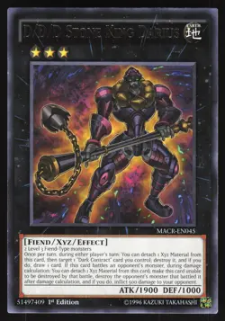 D/D/D Stone King Darius - MACR-EN045 - Rare - 1st Edition - Yugioh - Image 1