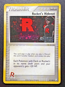 Rocket's Hideout 87/109 EX Team Rocket Returns Pokemon Card Reverse Holo Rare HP - Image 1