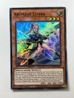 Artmage Litera DUAD-EN011 Super Rare 1st Edition YuGiOh Card NM - Image 1