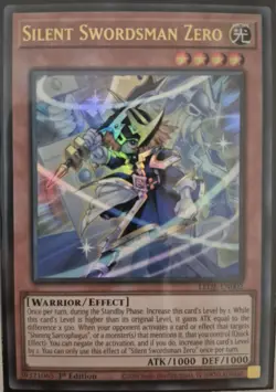 YuGiOh Silent Swordsman Zero Ultra Rare 1st Edition LEDE-EN002 - Image 1