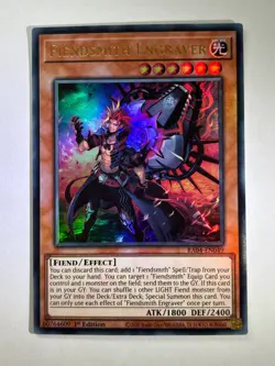 Fiendsmith Engraver RA04-EN049 Ultra Rare 1st Edition YuGiOh Card NM - Image 1