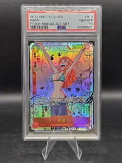 One Piece Nami PRB01 Japanese Manga Alternate Art OP01-016 PSA 10 Gem Mint - Image 1