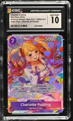 ONE PIECE PRB02-PREMIUM BOOSTER ALT ART #010 CHARLOTTE PUDDING CGC 10 GEM MINT - Image 1