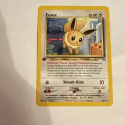 Eevee 38/75 1st Edition Pokemon Neo Discovery Card English WOTC LP - Image 1