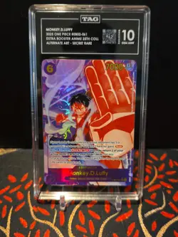 2025 One Piece Anime 25th Collection EB02-061 Monkey.D.Luffy Alt Art SEC TAG 10 - Image 1