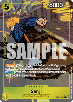 2025 One Piece Anime 25th Collection #EB02054 Sanji Alt Art R - Image 2