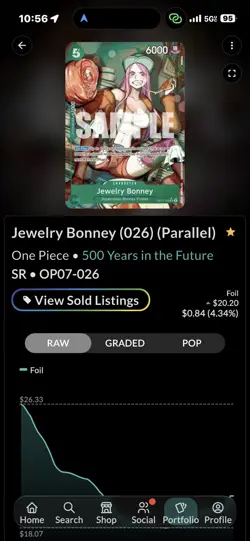 Bandai Jewelry Bonney (SR Foil Parallel) 500 Years in the Future OP07-026 - Image 2