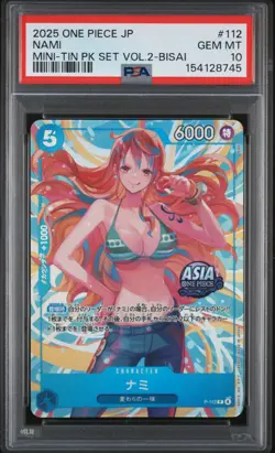 Nami PSA10 2025 One Piece Japanese Mini-Tin Pack Set Vol.2-Bisai #112 - Image 1