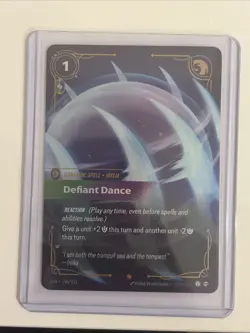 League of Legends Irelia Defiant Dance Signature Spell Foil Kudos Card 196/221 - Image 1