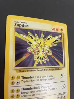 Pokemon TCG Zapdos Base Set Holo Unlimited Rare Card 16/102 - Image 5