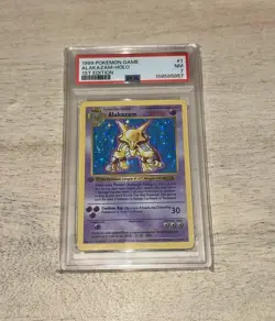 Pokemon TCG 1999 Base Set Shadowless 1st Edition Alakazam Holo PSA 7 1/102 - Image 2