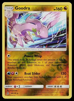 Pokemon Card Guardians Rising Goodra 96/145 Reverse Holo Holo Rare - Image 1