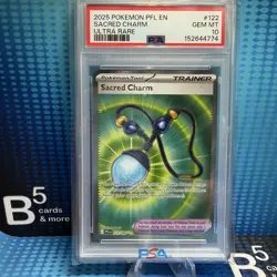 Pokemon Sacred Charm PSA 10 Ultra Rare #122 Phantasmal Flames - Image 1