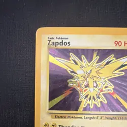 Pokemon TCG Zapdos 16/102 Base Set Holo Rare 90 HP 1999 English Unlimited - Image 2