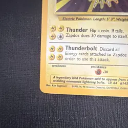 Pokemon TCG Zapdos 16/102 Base Set Holo Rare 90 HP 1999 English Unlimited - Image 5