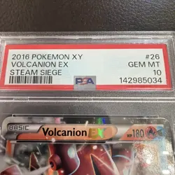 Pokemon 2016 Volcanion EX 26/114 Steam Siege PSA 10 Population 122 - Image 2