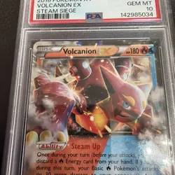 Pokemon 2016 Volcanion EX 26/114 Steam Siege PSA 10 Population 122 - Image 3