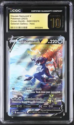 Pokemon Hisuian Samurott V Crown Zenith Galarian Full Art #GG51 CGC 10 Pristine - Image 1