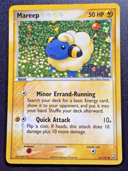 Mareep 67/109 EX Team Rocket Returns Pokemon Card Reverse Holo Foil Rare LP - Image 1