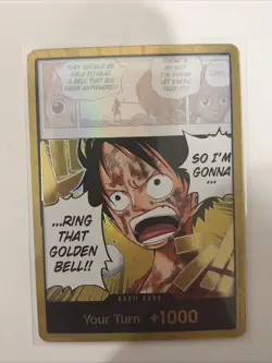 One Piece Gold DON!! OP15 Luffy Ring That Golden Bell Adventure On Kamis Island - Image 1