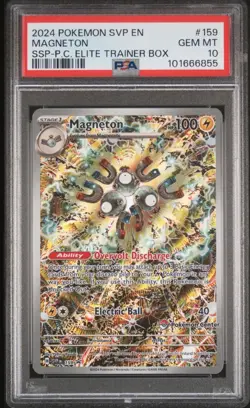 PSA 10 Magneton ETB Promo 159 Surging Sparks Scarlet & Violet Pokemon Card Game - Image 1