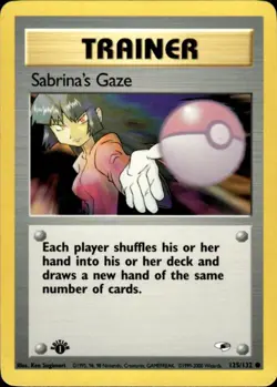 Pokemon Sabrina's Gaze 125/132 Gym Heroes Common 1st Edition Near Mint - Image 1