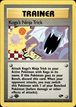Pokemon Koga's Ninja Trick 115/132 Gym Challenge Uncommon 1st Edition Near Mint - Image 1