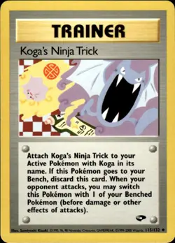 Pokemon Koga's Ninja Trick 115/132 Gym Challenge Uncommon Near Mint - Image 1