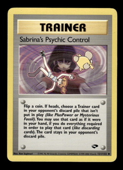 Pokemon TCG Gym Heroes Sabrina's Psychic Control 121/132 - Image 1