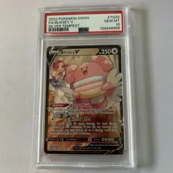 POKEMON 2022 Silver Tempest Full Art BLISSEY V #TG22 PSA 10 Gem Mint RARE - Image 1