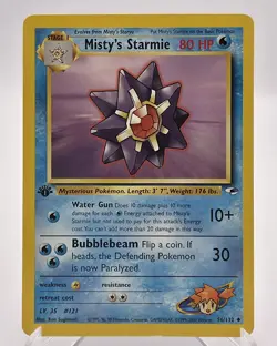 Misty's Starmie 56/132 Uncommon 1st Edition Gym Heroes Pokemon WOTC - Image 1