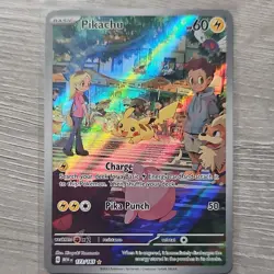 Pokemon TCG Pikachu 173/165 SV 151 Illustration Rare Full Art Holo EN 2023 - Image 1