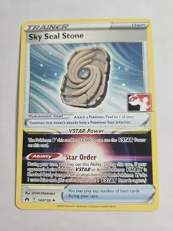 Pokemon TCG Sky Seal Stone CRZ 143/159 Play! Prize Pack Series NM/LP - Image 1