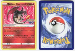 Radiant Charizard 011/078 Radiant Rare Pokemon GO Pokemon Holo Near Mint - Image 1