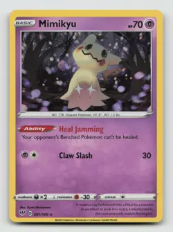MIMIKYU 081/189 Rare Cosmo Holo Pokemon DARKNESS ABLAZE - Image 1