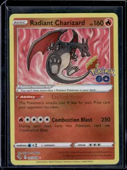 Radiant Charizard Holo Radiant Rare Pokemon GO 011/078 NM - Image 1