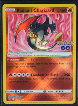 Radiant Charizard Radiant Rare #011/078 Pokemon GO 2022 NM Shigenori Negishi - Image 1