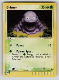Grimer 57/97 Common Dragon Pokemon Reverse Holo LP - Image 1