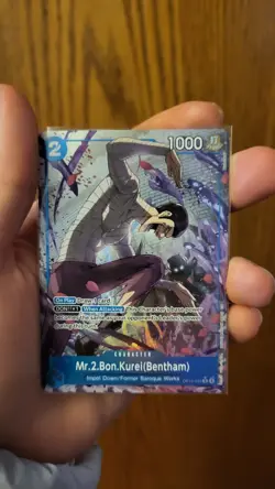 IN HAND! Mr.2.Bon.Kurei Alt Art OP16-055 One Piece Time of Battle ENGLISH - Image 1