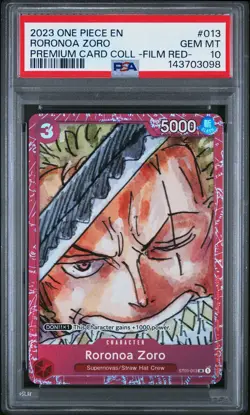 2023 ONE PIECE PREMIUM CARD COLLECTION -ONE PIECE FILM RED- RORONOA ZORO PSA 10 - Image 1