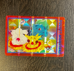 1998 Pokemon Pocket Monsters Bandai Sticker Card Anime Collection 82 PIKACHU - Image 1