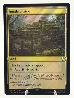 Jungle Shrine SURGE FOIL 0406 FFVII Final Fantasy Triome Land MTG 2025 Eng NM - Image 2