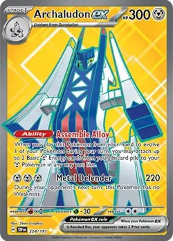 Archaludon ex Pokemon Surging Sparks 224/191 Full Art Ultra Rare NM - Image 1