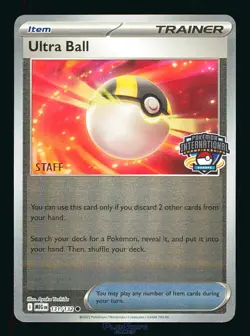 Pokemon Card Ultra Ball 131/132 STAFF International EUIC Promo 2025 NM #2 - Image 1