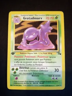 Carte Pokemon Grotadmorv 13/62 Holo Fossile Edition 1 - Image 1