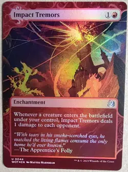 Impact Tremors (Ex Art) - Wilds of Eldraine: ET (WOT) - Uncommon Foil - NM - MTG - Image 1