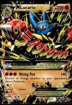 M Lucario EX 55/111 Furious Fists Holo EX Rare LP Pokemon 2014 - Image 1