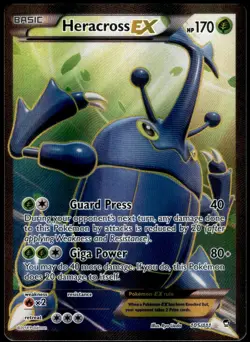 Heracross EX 105/111 Furious Fists Ultra Rare LP Pokemon 2014 - Image 1